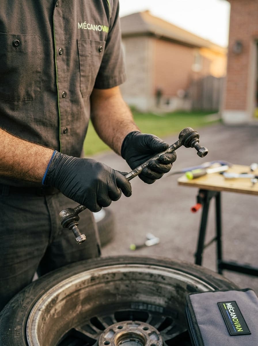Remplacement de biellettes de suspension à domicile